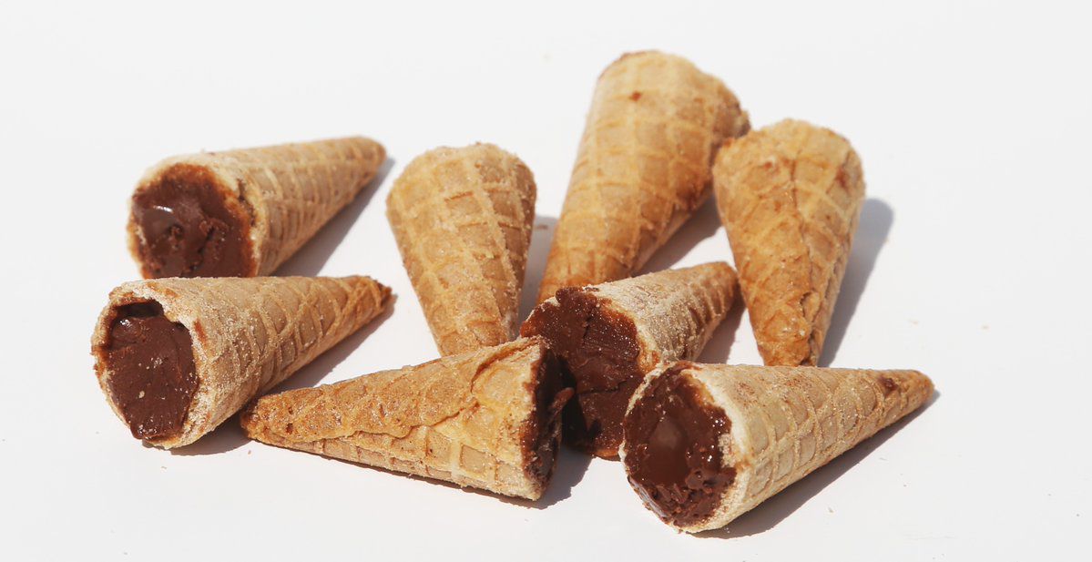 chocolate sweet cones